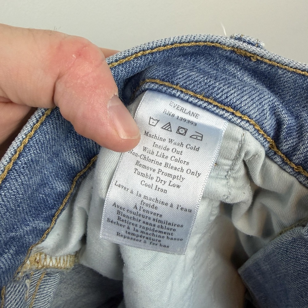 Everlane Jeans Womens 31 Light Blue Wash Way High Slim‎ Crop High Rise Denim - Picture 4 of 10